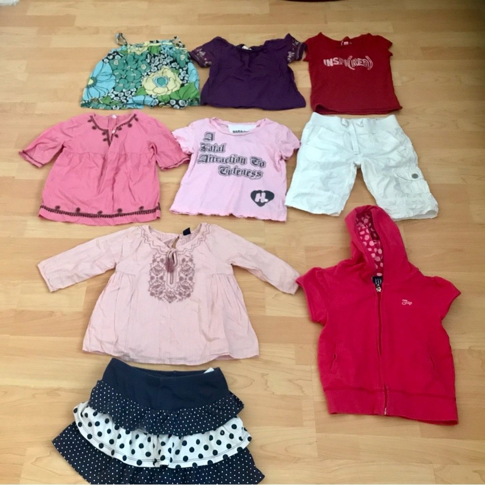 Girls 3T summer clothes lot- 9 pieces